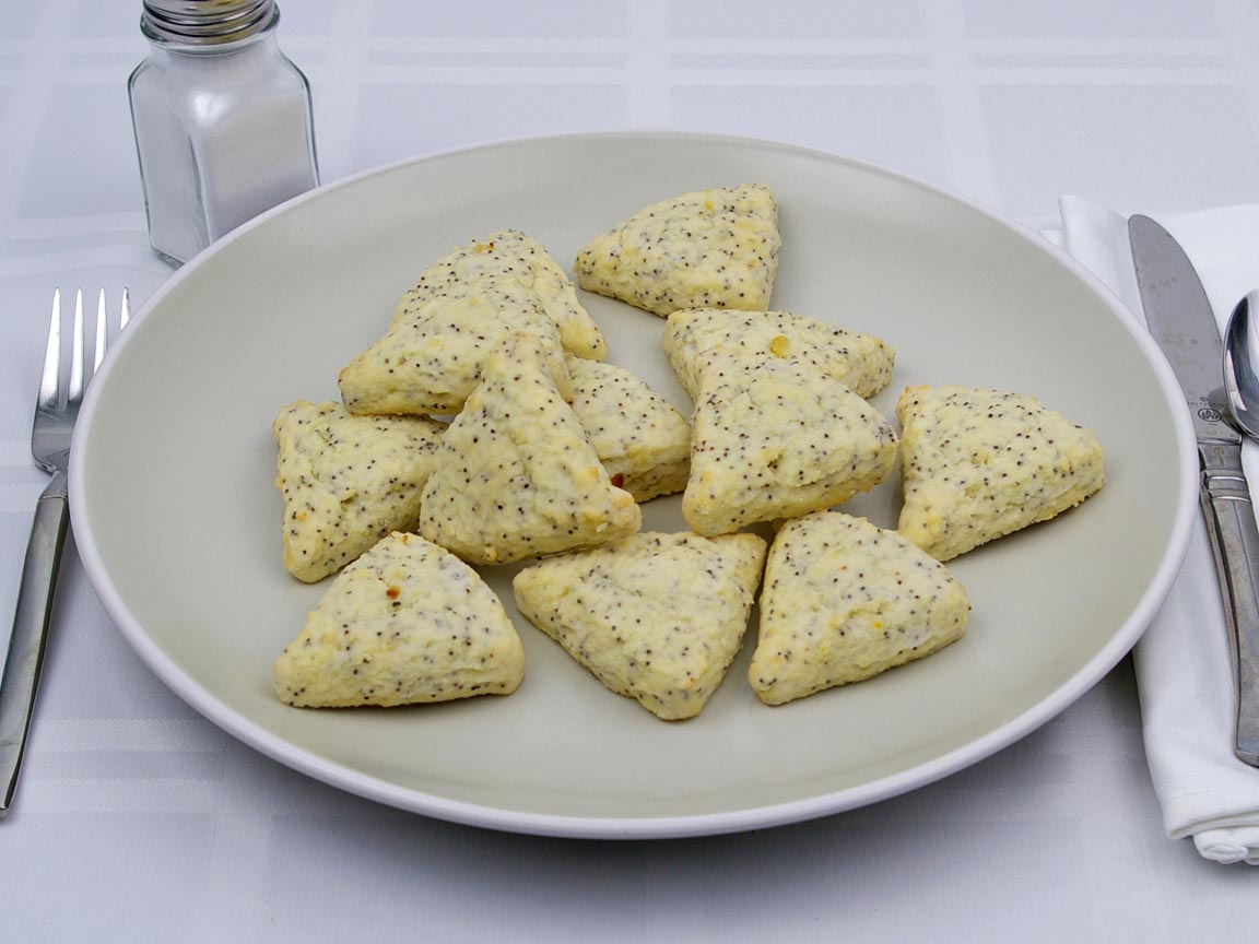 Calories in 12 scone(s) of Mini Scone - Lemon Poppyseed