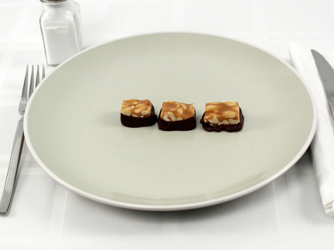 Calories in 3 piece(s) of See's Walnut Square
