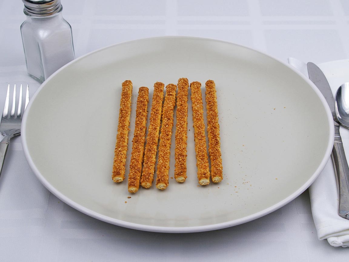 Calories in 7 stick(s) of Sesame Bread Sticks