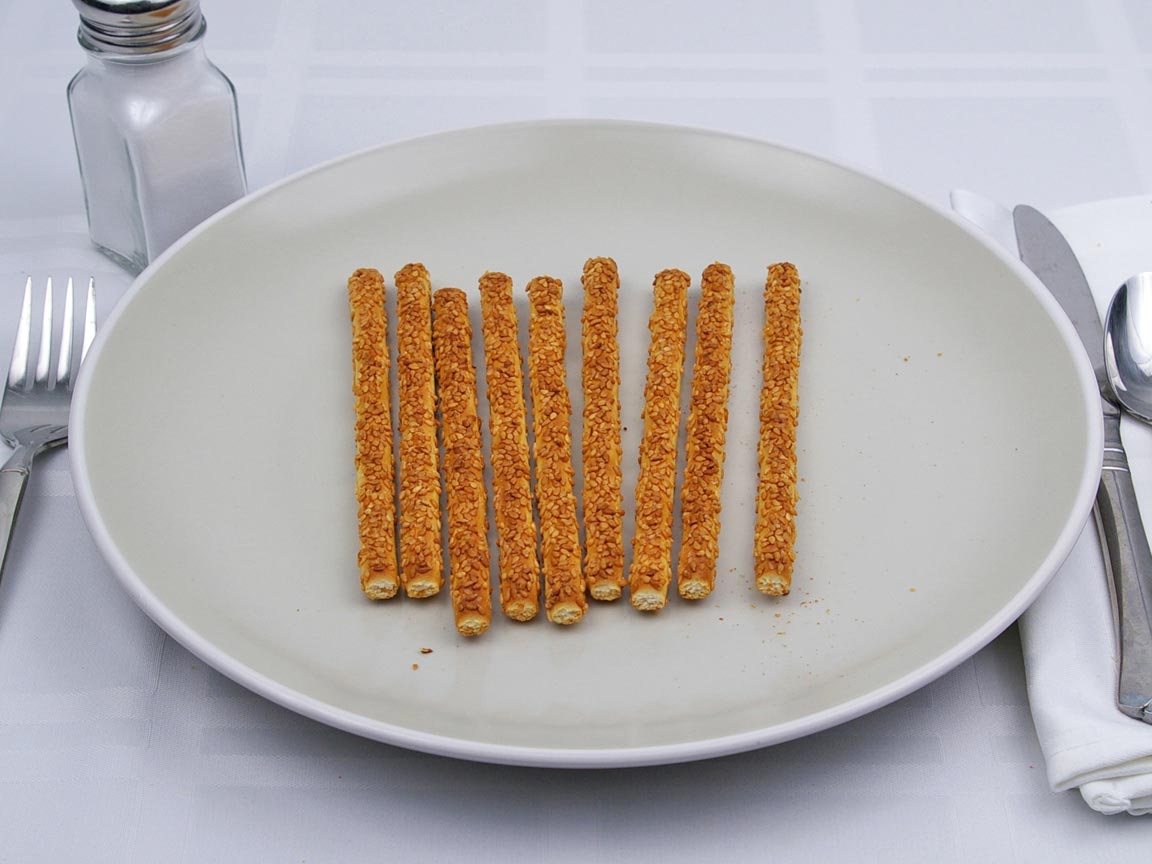 Calories in 9 stick(s) of Sesame Bread Sticks