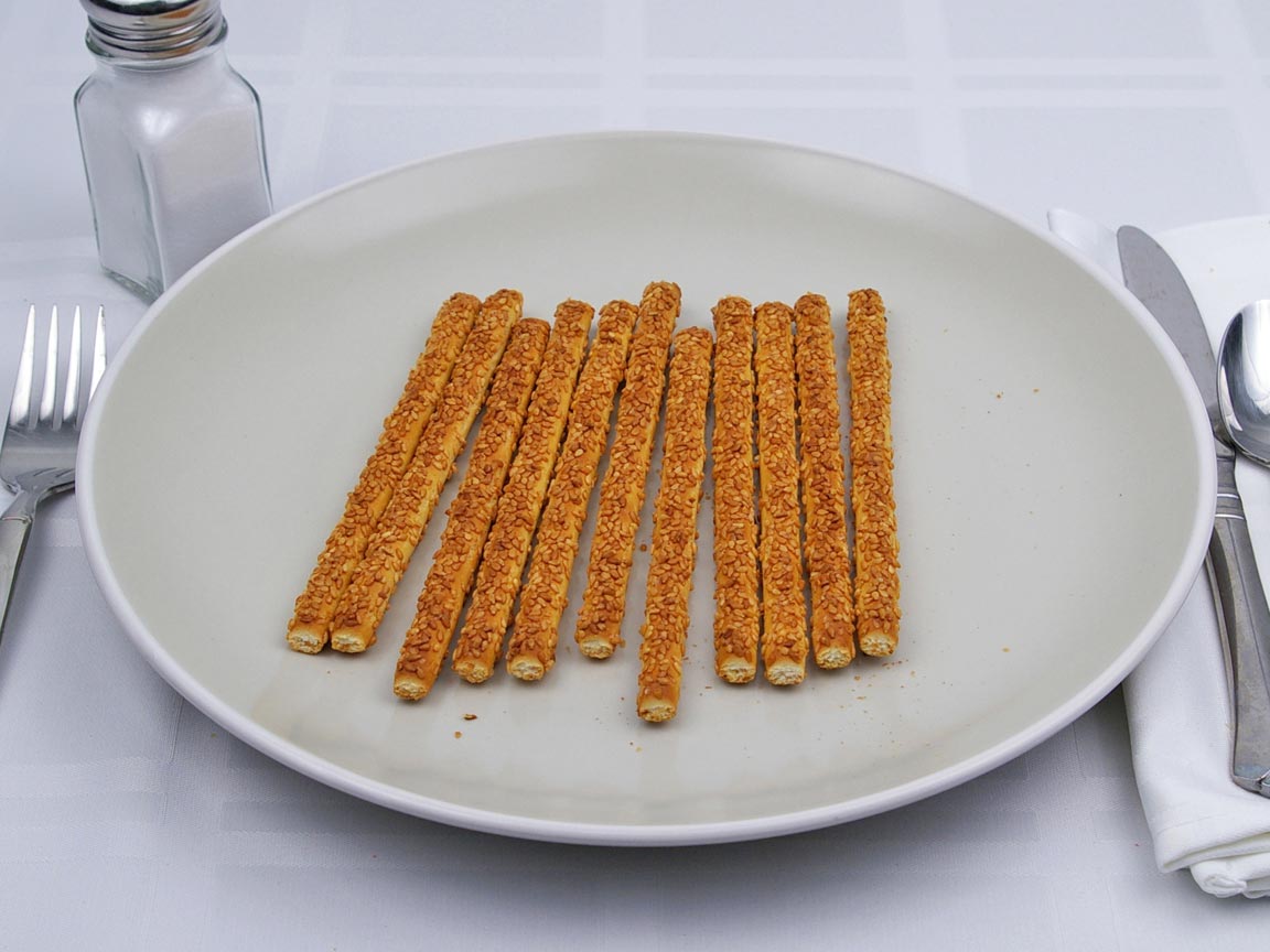 Calories in 11 stick(s) of Sesame Bread Sticks