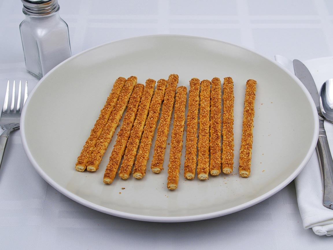 Calories in 12 stick(s) of Sesame Bread Sticks