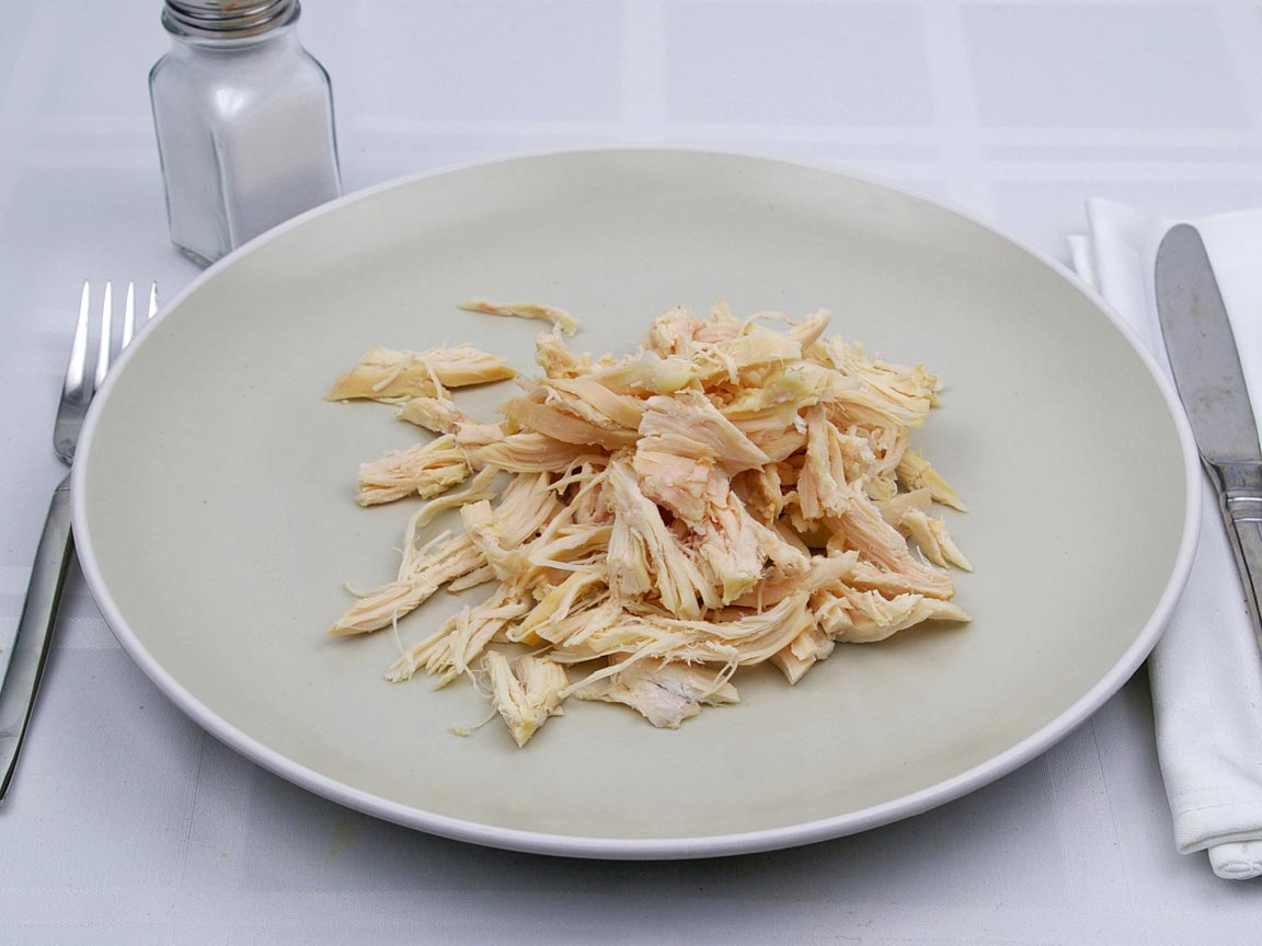 Calories in 113 grams of Chicken - Shredded Light Meat - No Skin