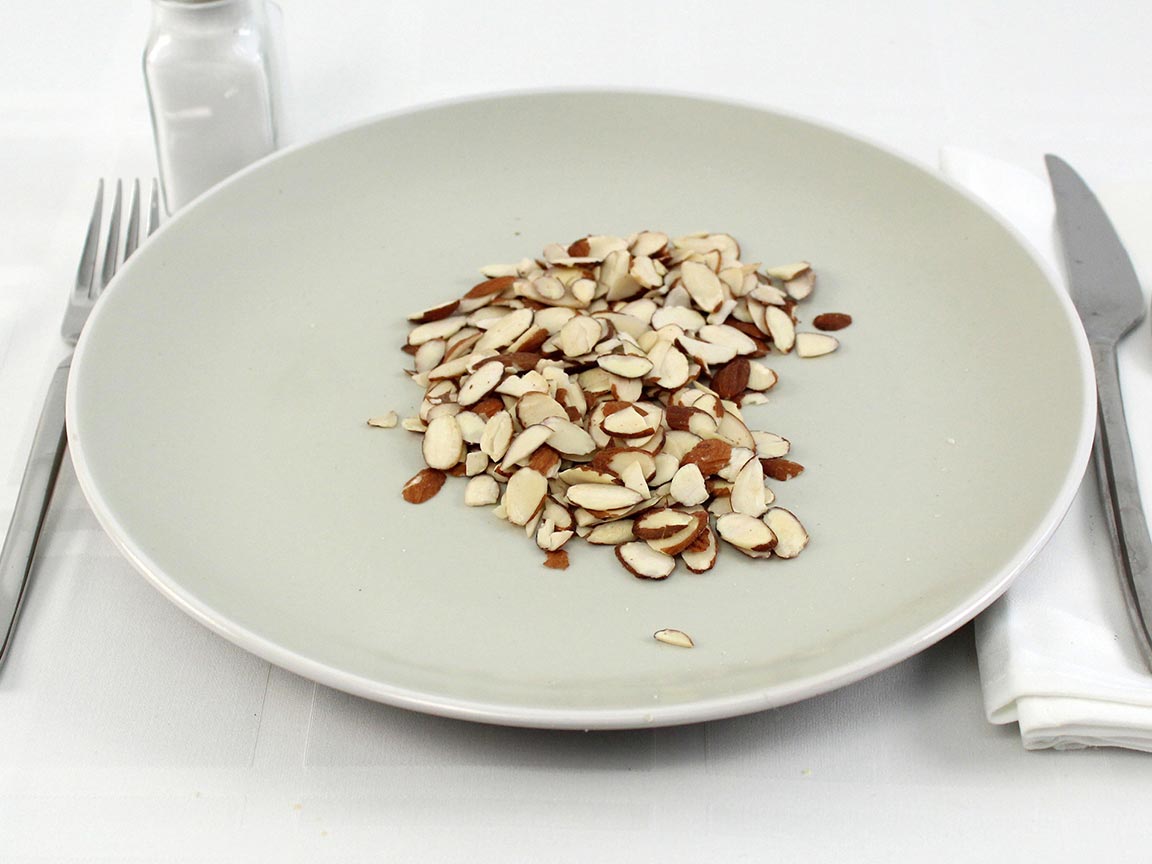 Calories in 42 grams of Sliced Almonds