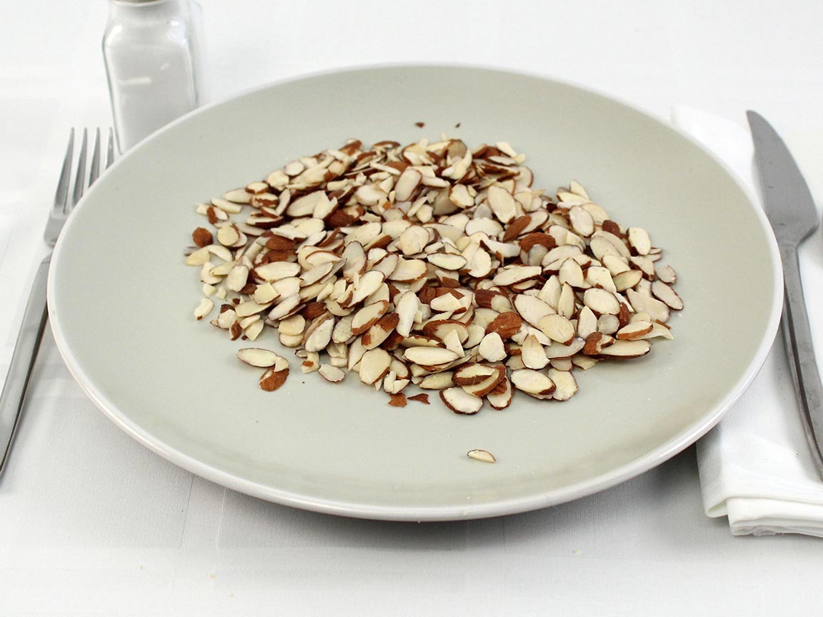 Calories in 85 grams of Sliced Almonds