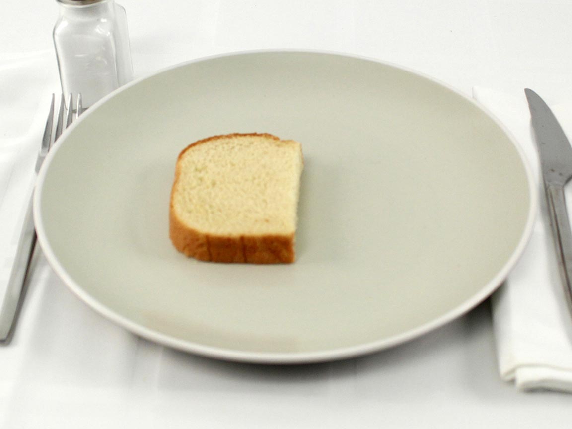 Calories in 0.5 slice(s) of Thick Sliced Brioche Style Bread