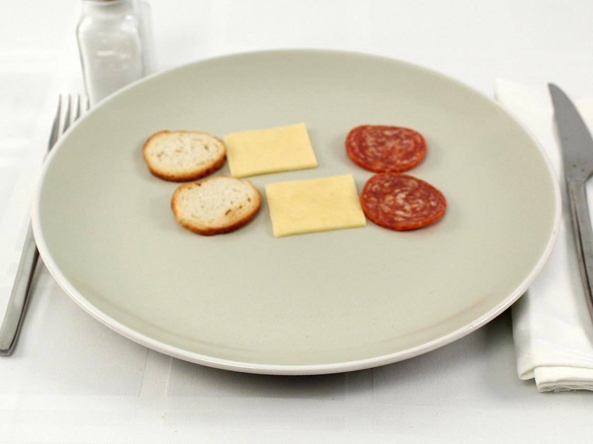 Calories in 0.33 package(s) of Small Plates Calabrese Salame