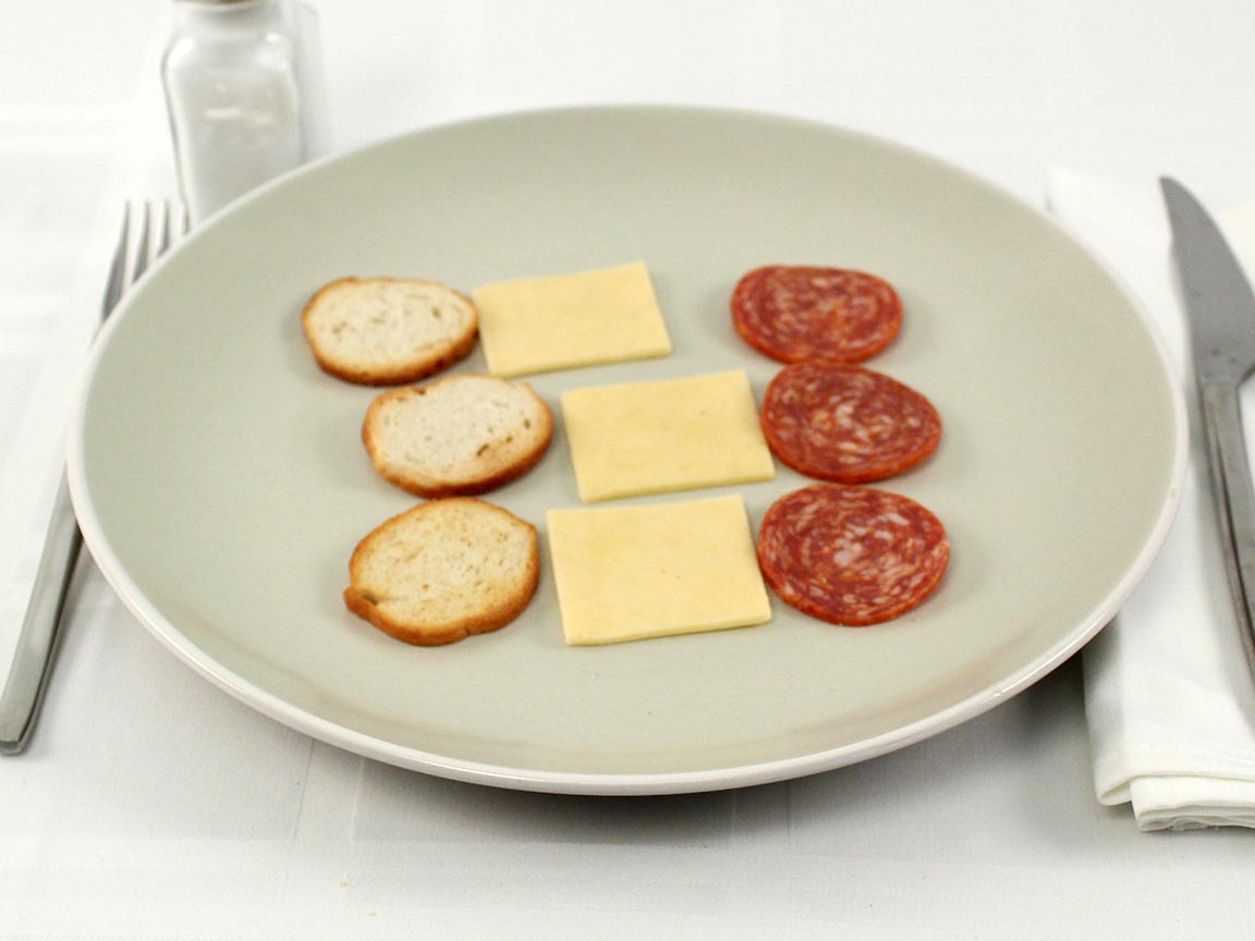 Calories in 0.5 package(s) of Small Plates Calabrese Salame