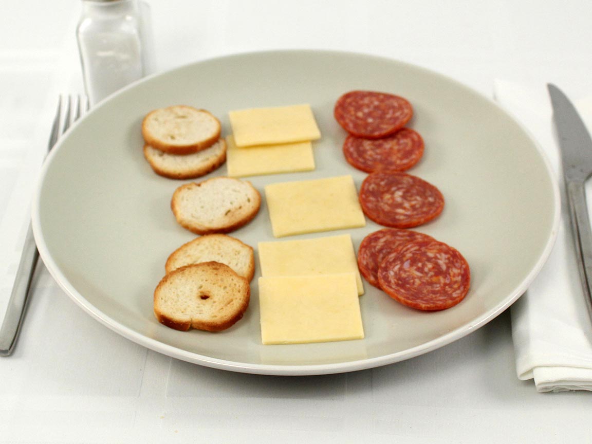 Calories in 0.83 package(s) of Small Plates Calabrese Salame