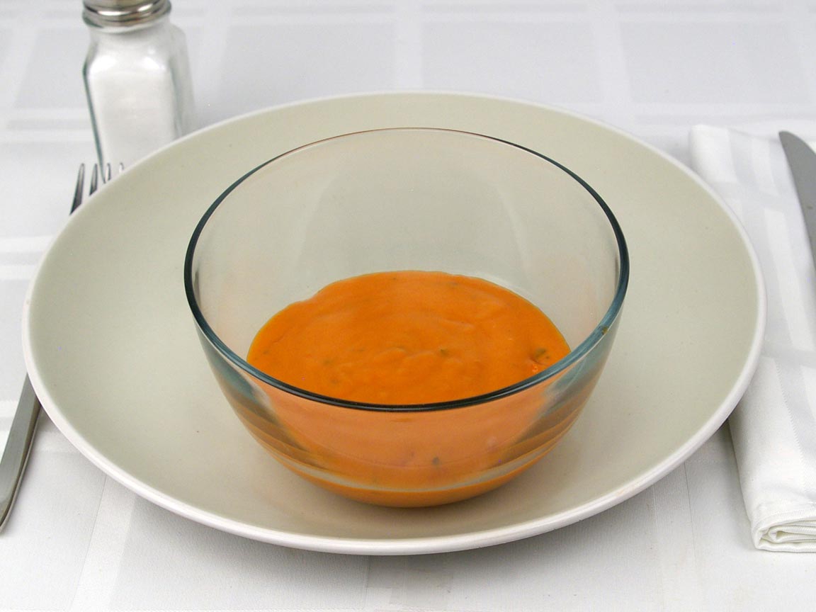 Calories in 0.75 cup(s) of Soup - Creamy Tomato