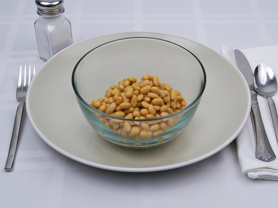 Calories in 1.25 cup(s) of Soybeans - Mature - Canned