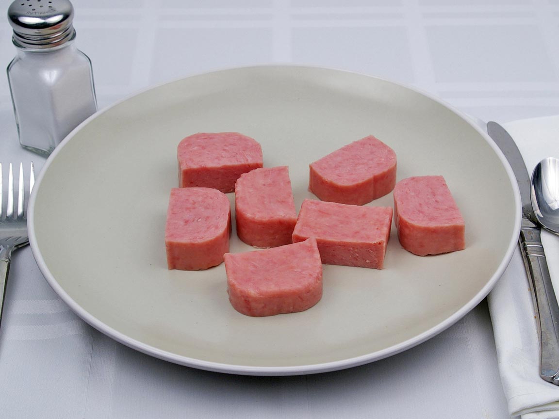 Calories in 0.58 can(s) of Spam
