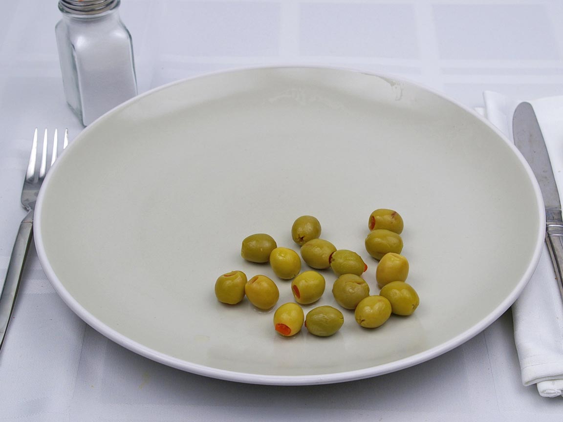 Calories in 16 olive(s) of Spanish Manzanilla Olives
