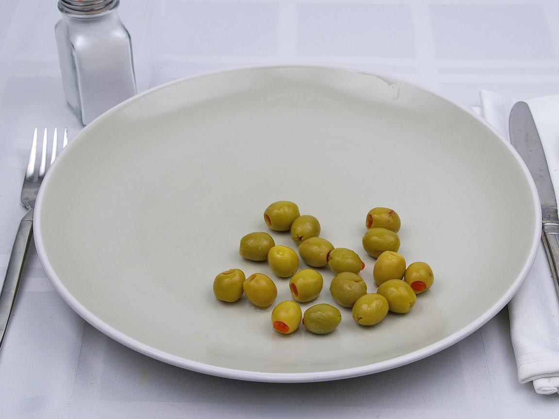 Calories in 18 olive(s) of Spanish Manzanilla Olives