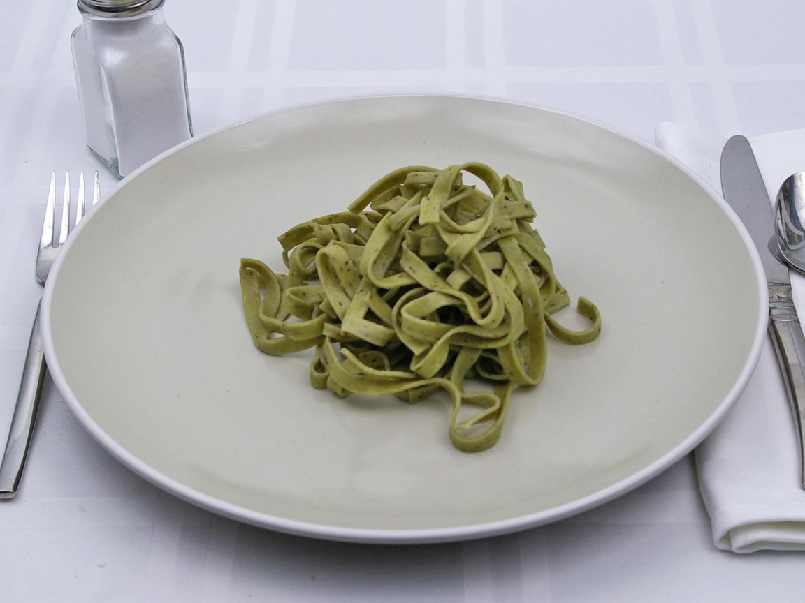Calories in 85 grams of Spinach Fettuccine Pasta