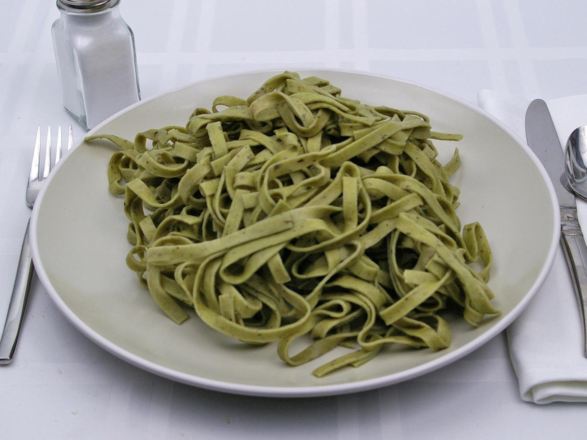 Calories in 340 grams of Spinach Fettuccine Pasta