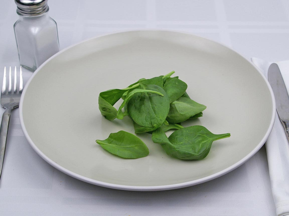 Calories in 1 cup(s) of Spinach - Fresh 