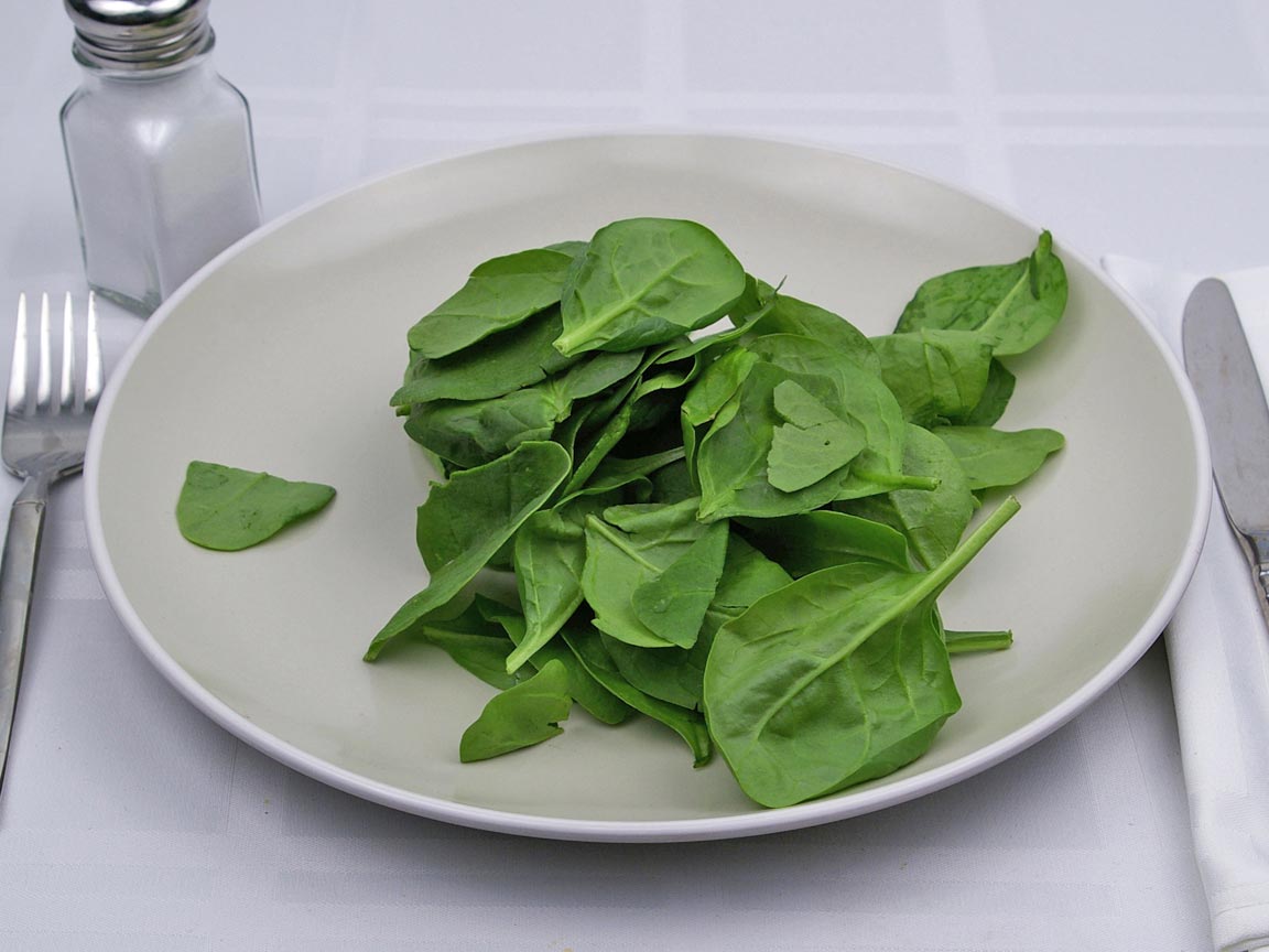 Calories in 3 cup(s) of Spinach - Fresh 