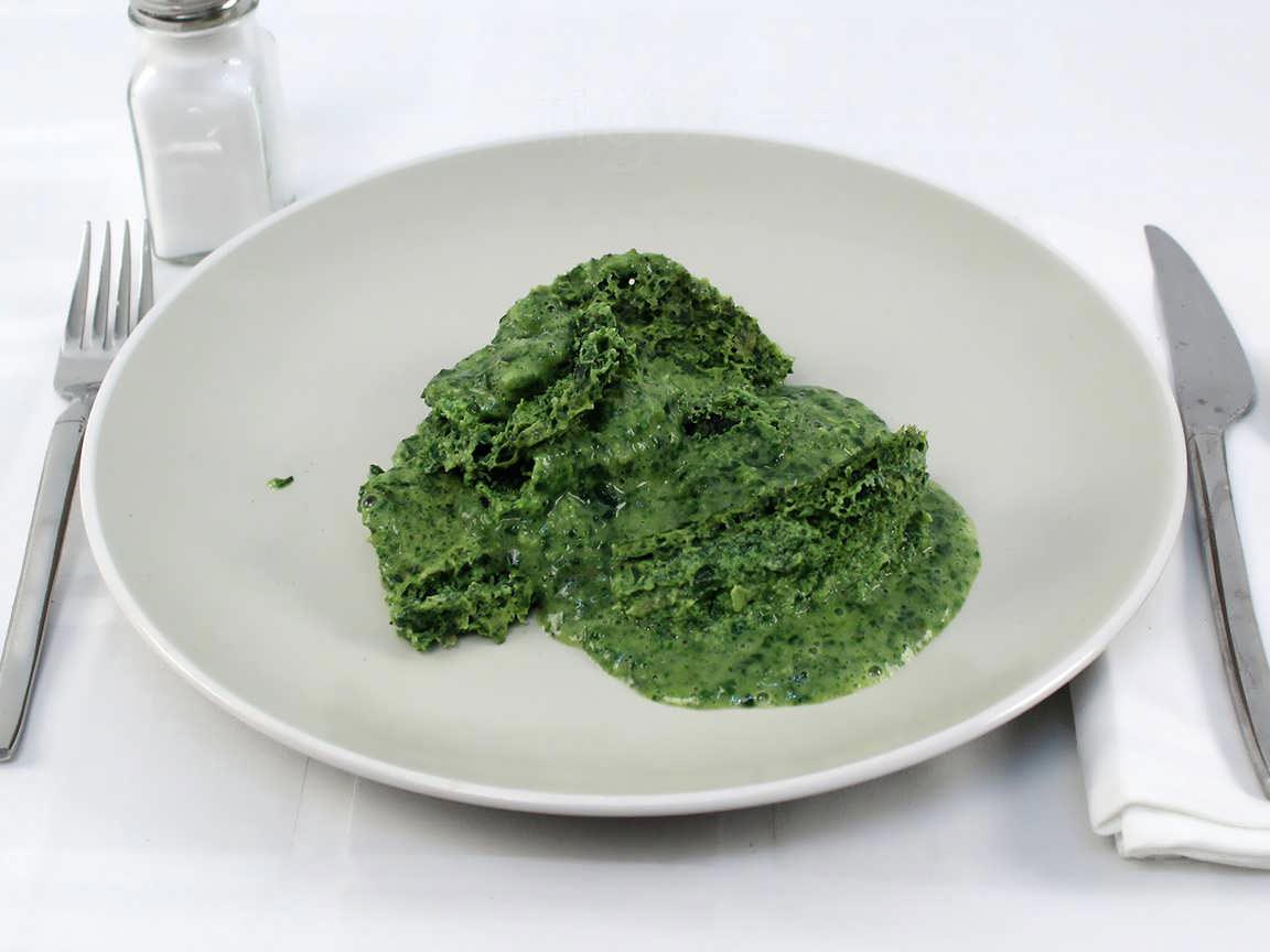Calories in 0.75 package(s) of Spinach Souffle