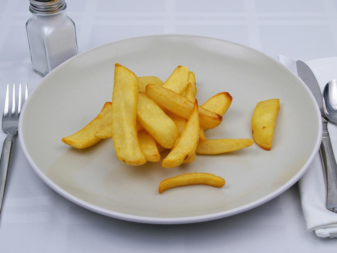 Calories in 170 grams of Steak Fries - Fried