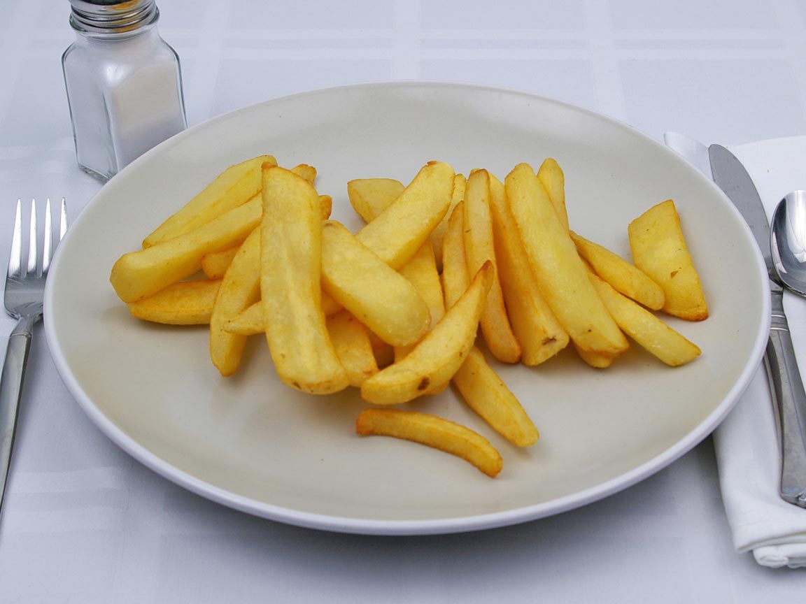 Calories in 283 grams of Steak Fries - Fried