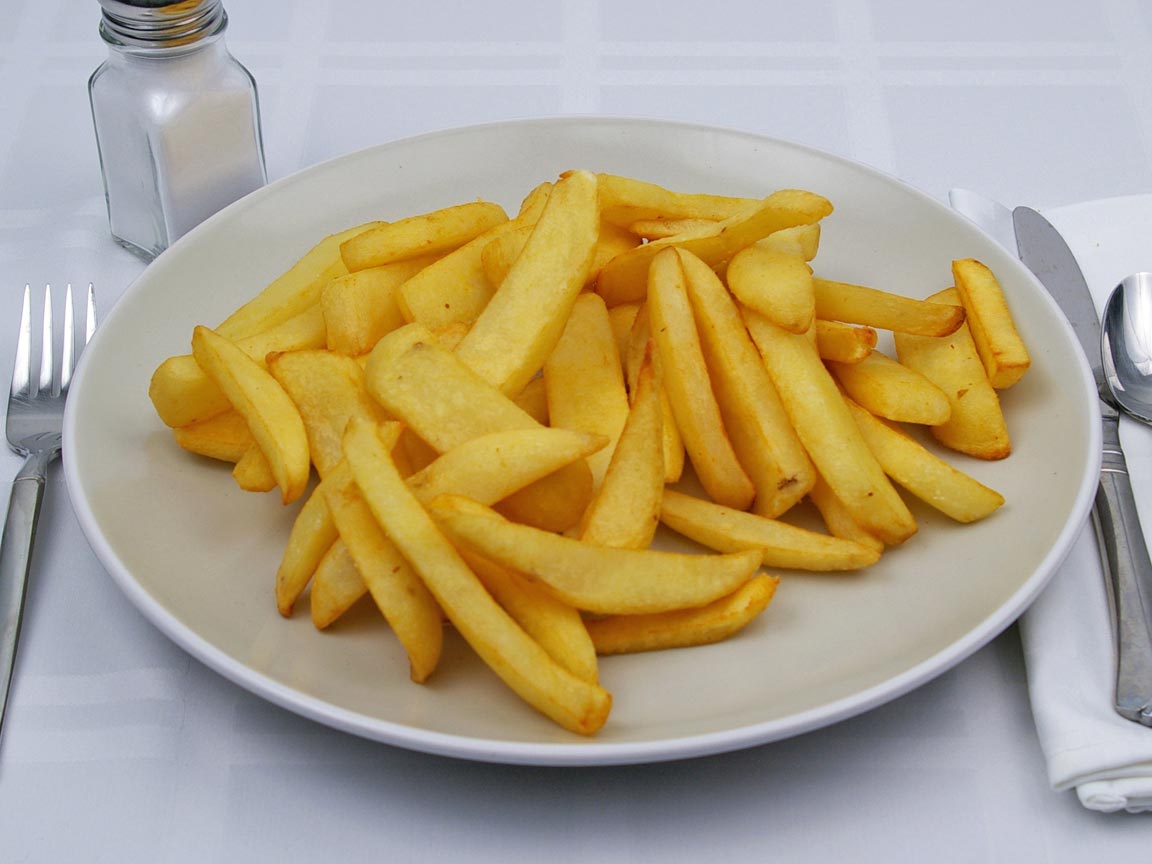 Calories in 453 grams of Steak Fries - Fried