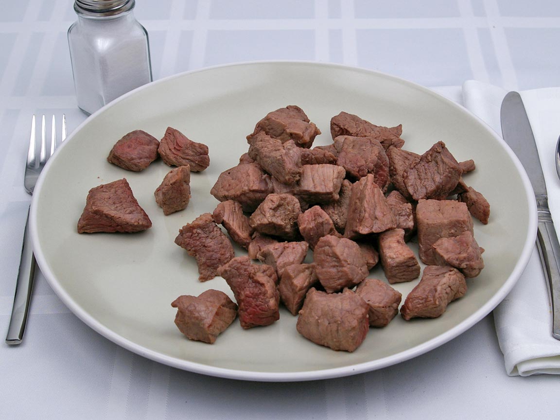 Calories in 340 grams of Beef - Chuck - for Stew