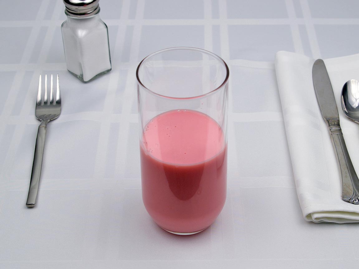 Calories in 10 fl oz(s) of Strawberry Milk - Whole