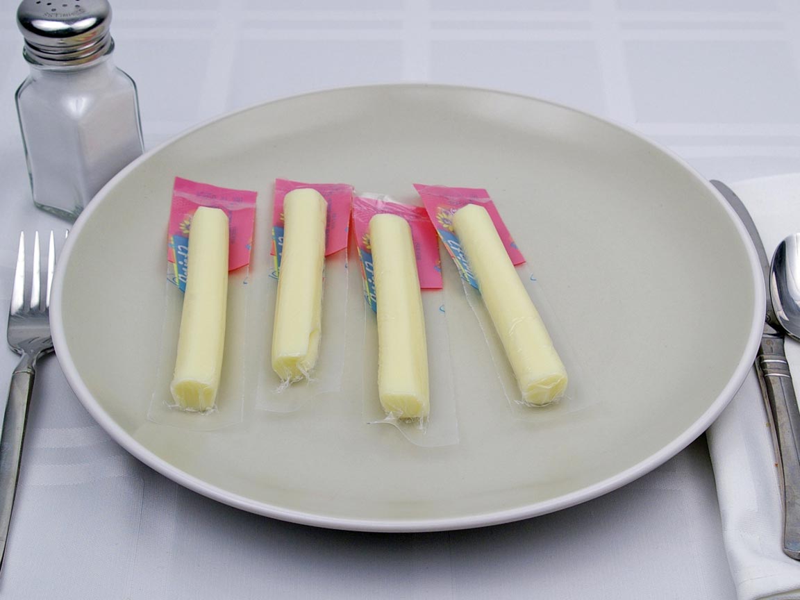 Calories in 4 stick(s) of String Cheese