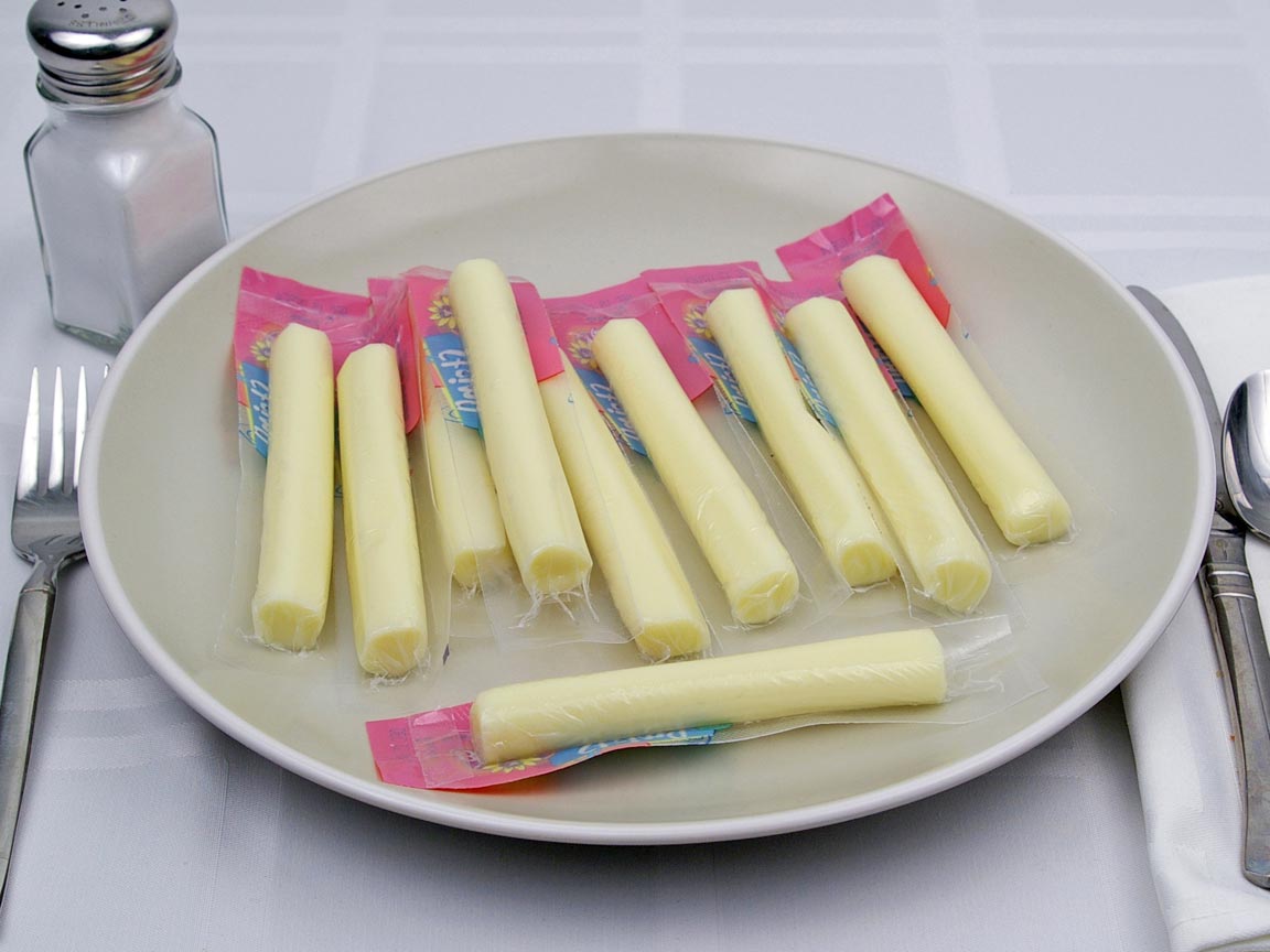 Calories in 10 stick(s) of String Cheese