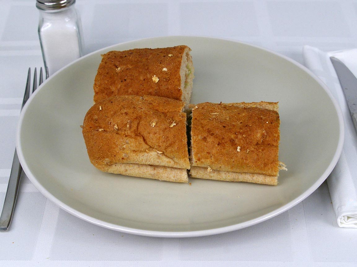 Calories in 1.37 6 inch(s) of Subway 9 Grain Wheat Bread