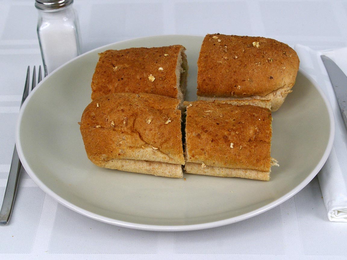 Calories in 1.82 6 inch(s) of Subway 9 Grain Wheat Bread