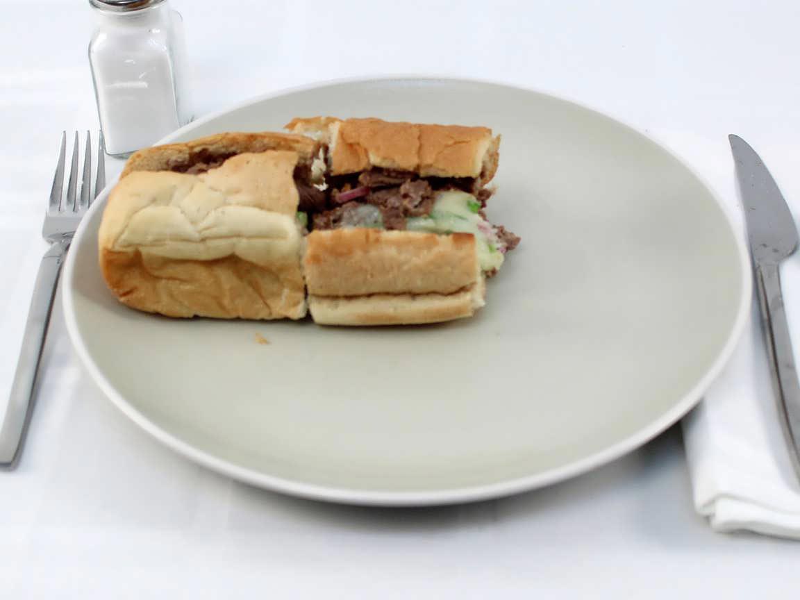 Calories in 0.5 ft long(s) of Subway Steak & Cheese