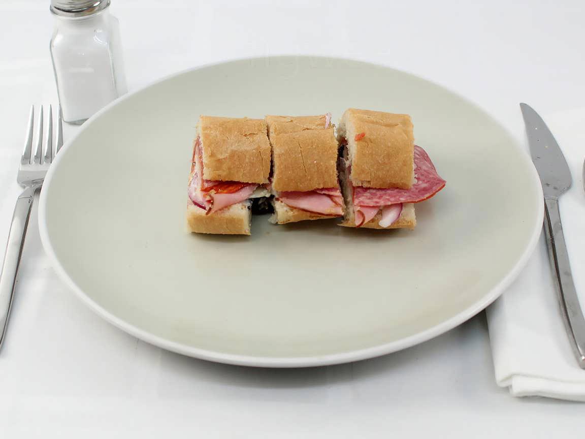 Calories in 170 grams of Subway Ham Swiss - No Mayo