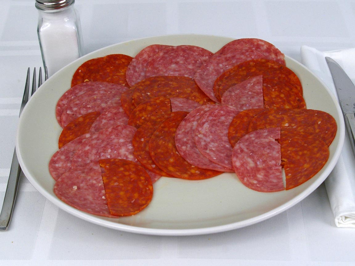 Calories in 25 ea(s) of Subway Salami and Pepperoni