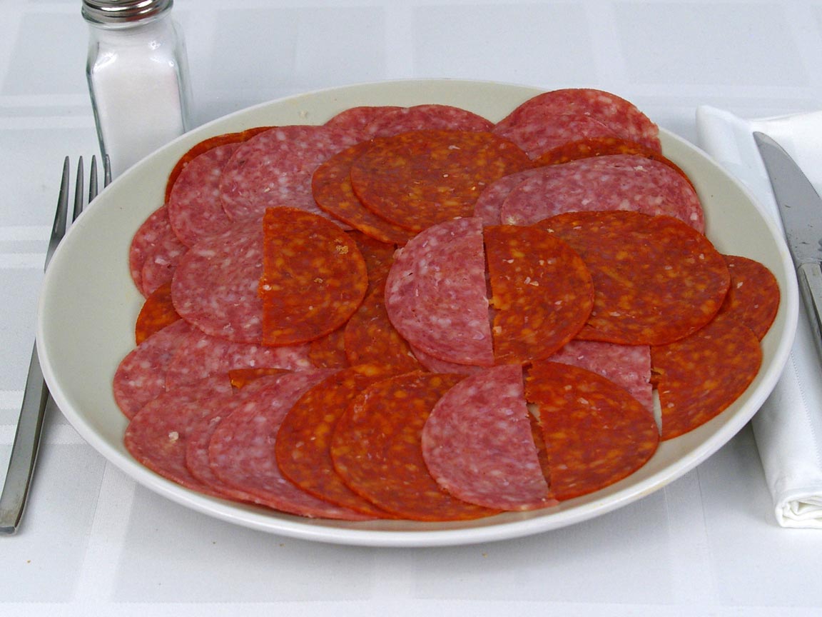 Calories in 40 ea(s) of Subway Salami and Pepperoni