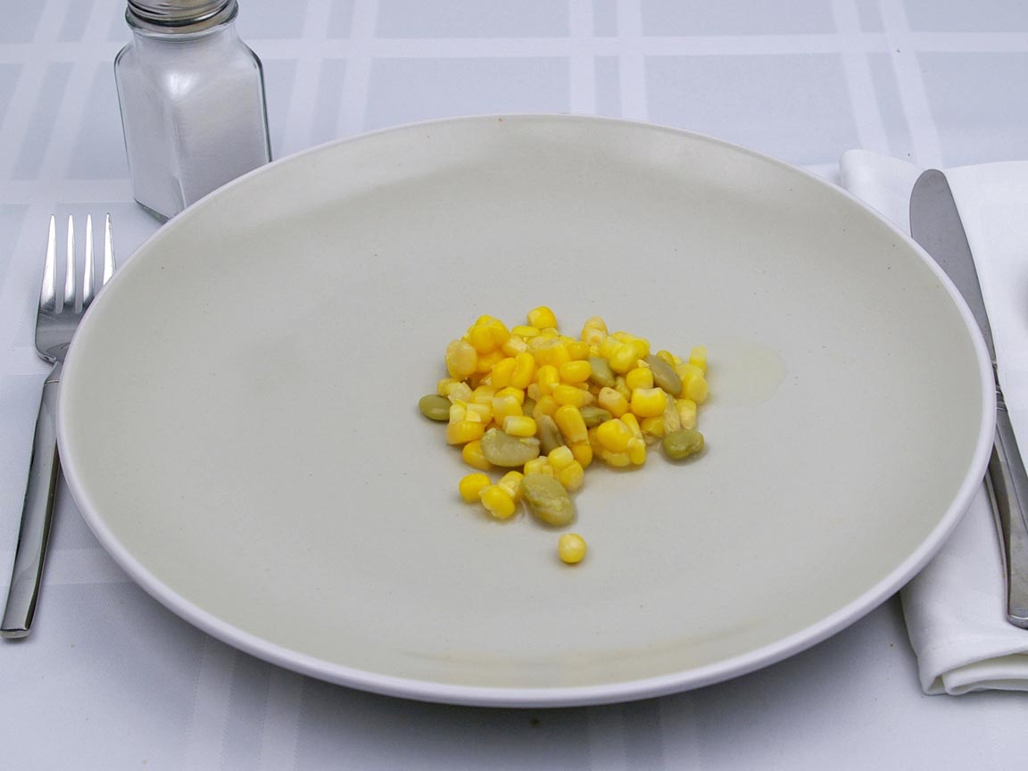 Calories in 0.25 cup(s) of Succotash - Canned