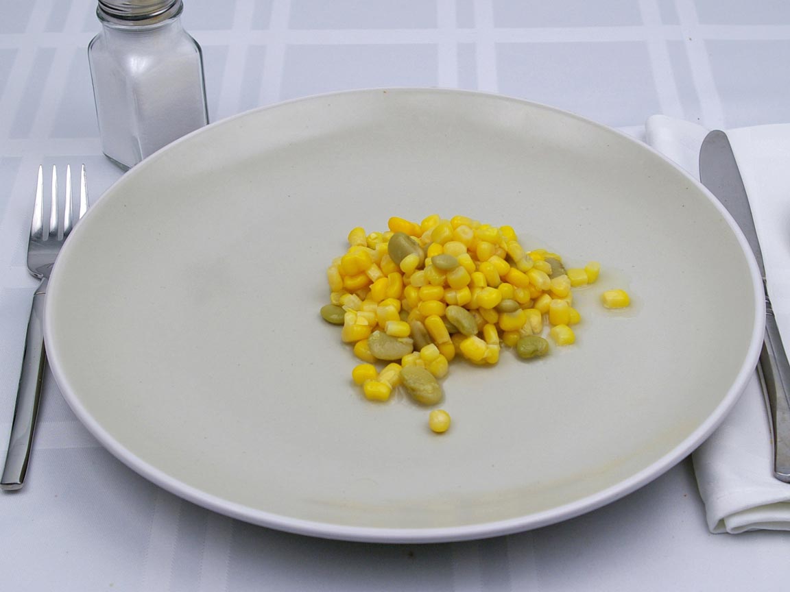 Calories in 0.5 cup(s) of Succotash - Canned