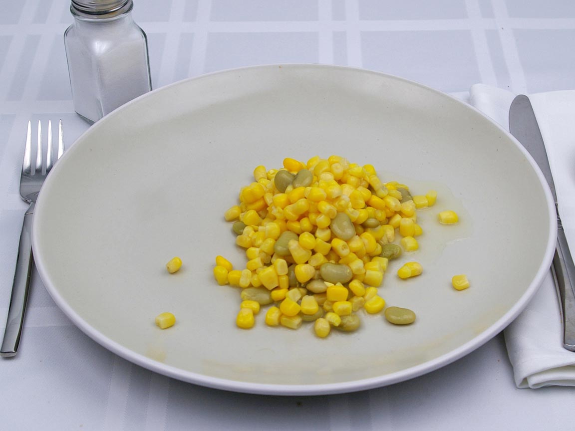 Calories in 0.75 cup(s) of Succotash - Canned