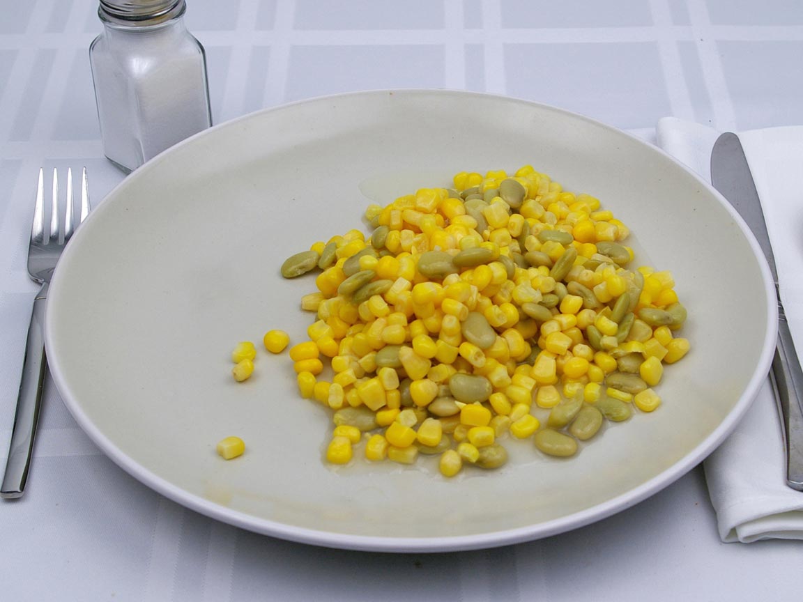 Calories in 1.5 cup(s) of Succotash - Canned