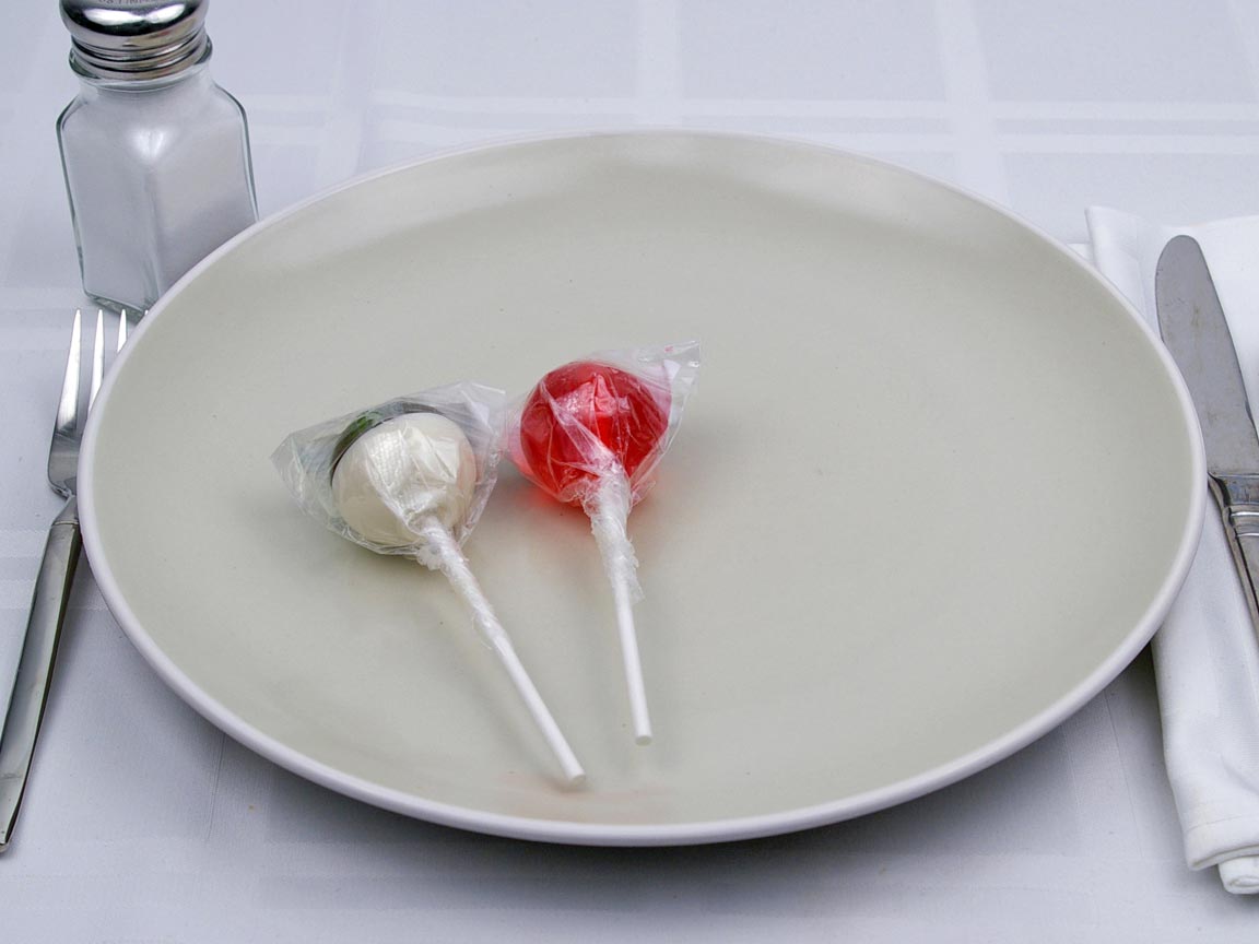 Calories in 2 piece(s) of Lollipop - Sucker