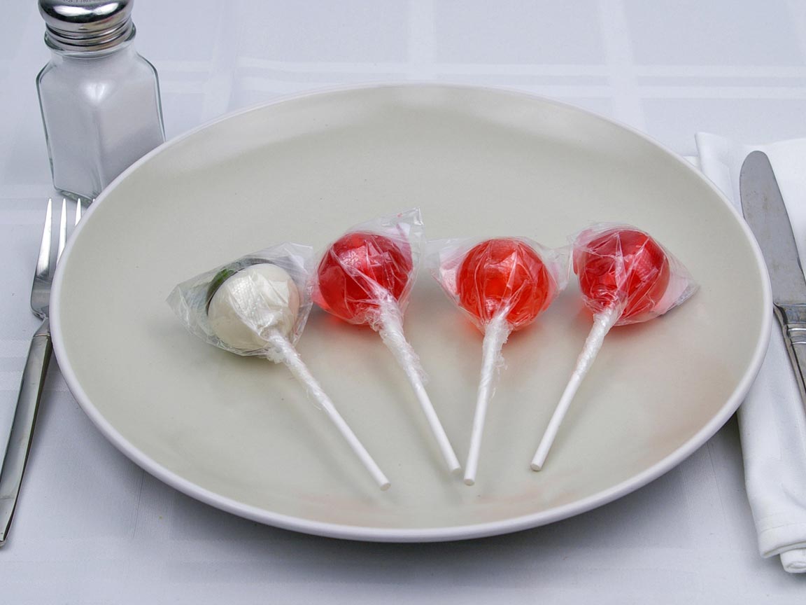 Calories in 4 piece(s) of Lollipop - Sucker