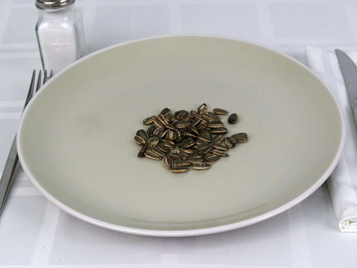 Calories in 14 grams of Sunflower Seeds in Shell