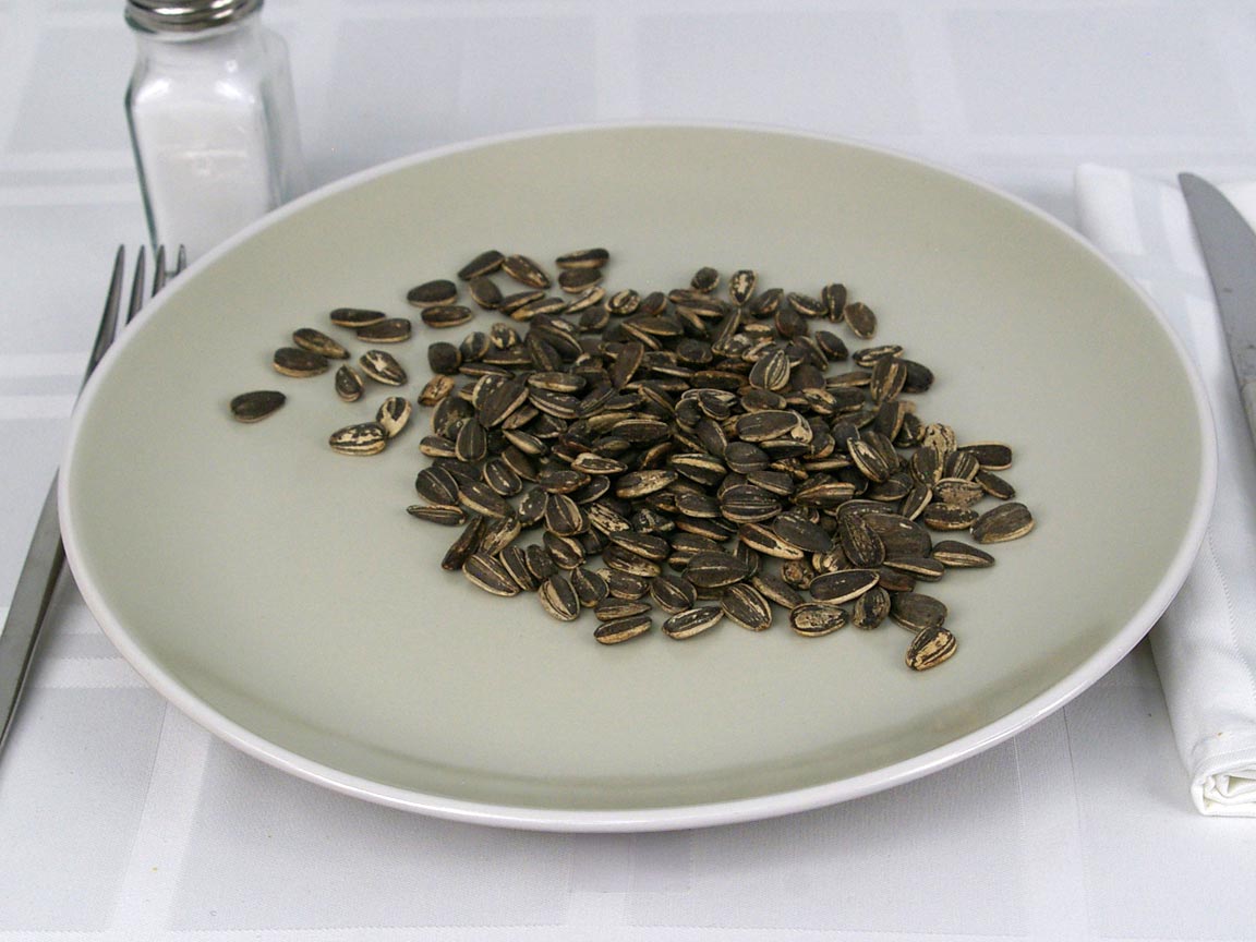 Calories in 56 grams of Sunflower Seeds in Shell