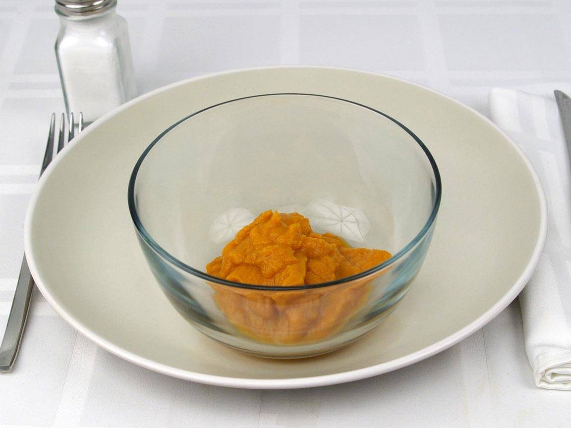 Calories in 0.5 cup(s) of Sweet Potato Puree - Canned