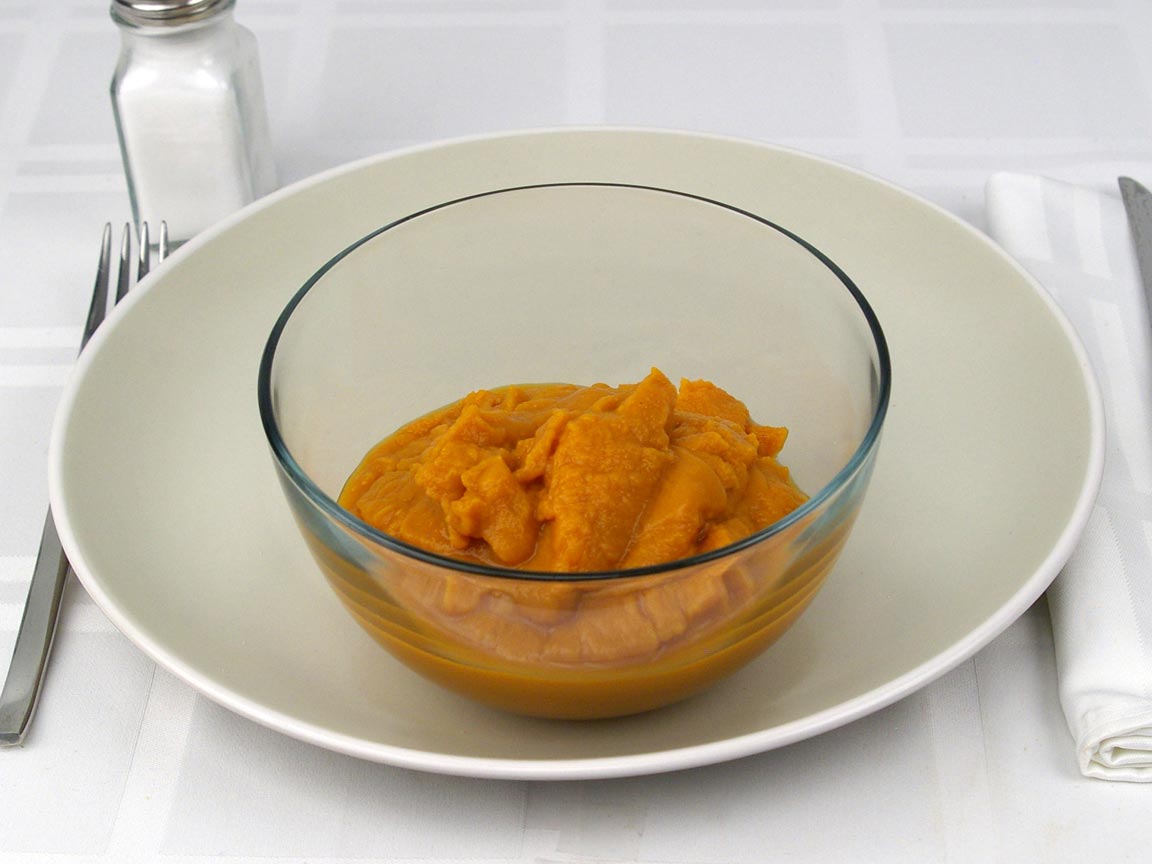 Calories in 1.5 cup(s) of Sweet Potato Puree - Canned