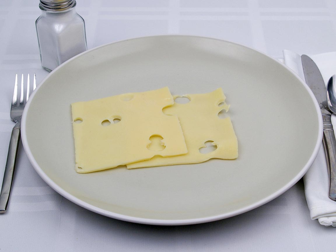 Calories in 2 slice(s) of Swiss Cheese