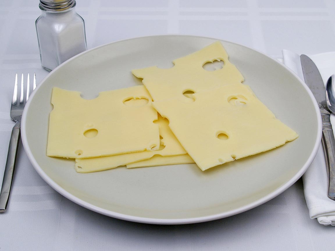 Calories in 5 slice(s) of Swiss Cheese