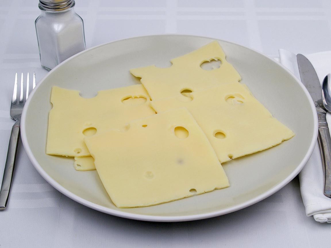 Calories in 6 slice(s) of Swiss Cheese