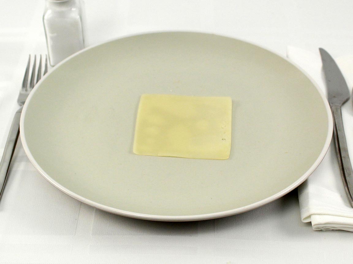 Calories in 1 slice(s) of Swiss Cheese Thin Slice